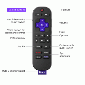 For Roku Voice Remote Pro(2nd edition)